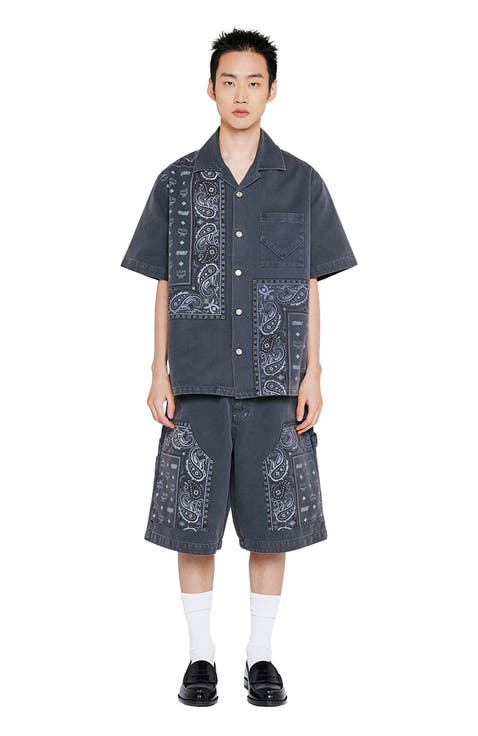 X KASINA Bandana Monogram Shirt in Oxford Cotton