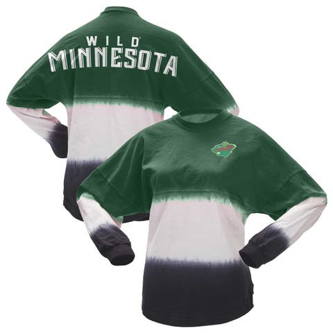 Women's Fanatics Branded Green/Black Minnesota Wild Ombre Long Sleeve T-Shirt