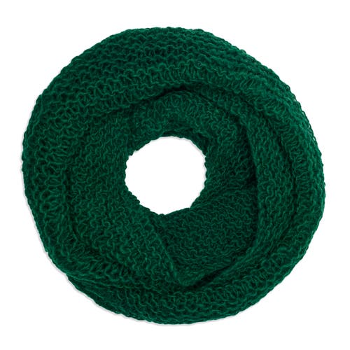 Feelgoodz Artisan Woven Karuna Infinity 100% Wool Scarf In Green
