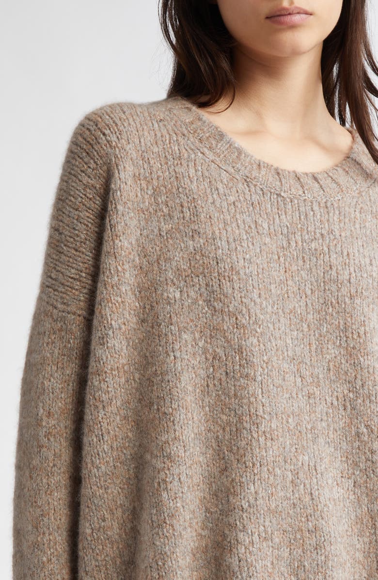 Johnstons of Elgin Slouch Brushed Cashmere & Silk Sweater, Alternate, color, 