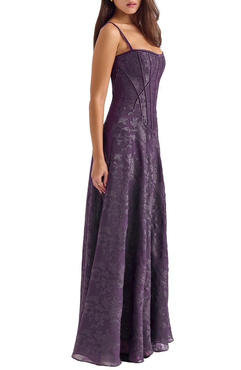 HOUSE OF CB Esme Fil Coupé Gown, Alternate, color, Winter Bloom