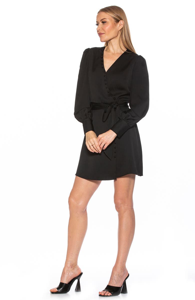 Alexia Admor Blouson Sleeve Wrap Dress, Alternate, color,
