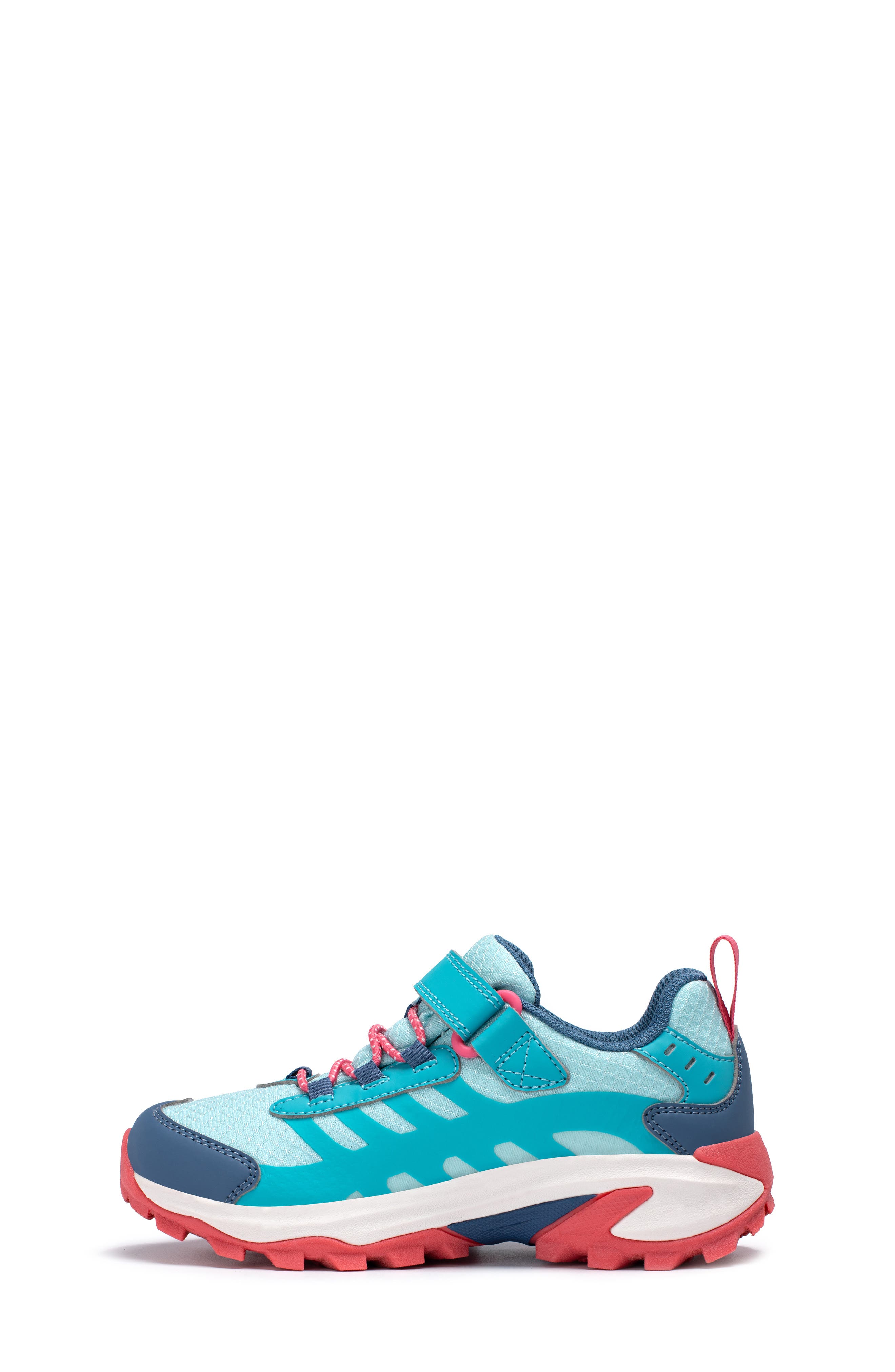 Kids' Moab Speed 2 Waterproof Hiking Shoe, Alternate, color, TURQUOISE/ CORAL