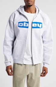Obey Boxed In Extra Heavy Zip Hoodie