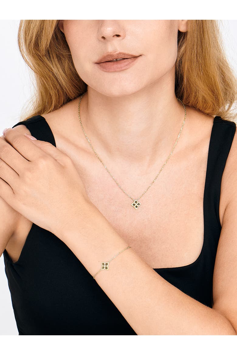 Clover Chain Bracelet in 14K Gold, 12mm, Alternate, color, Yellow Gold