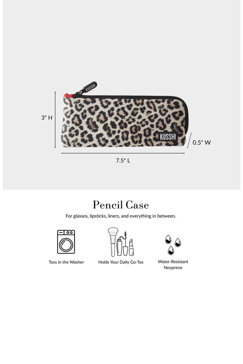 Cosmetics Pencil Case, Alternate, color, NAVY/ KHAKI