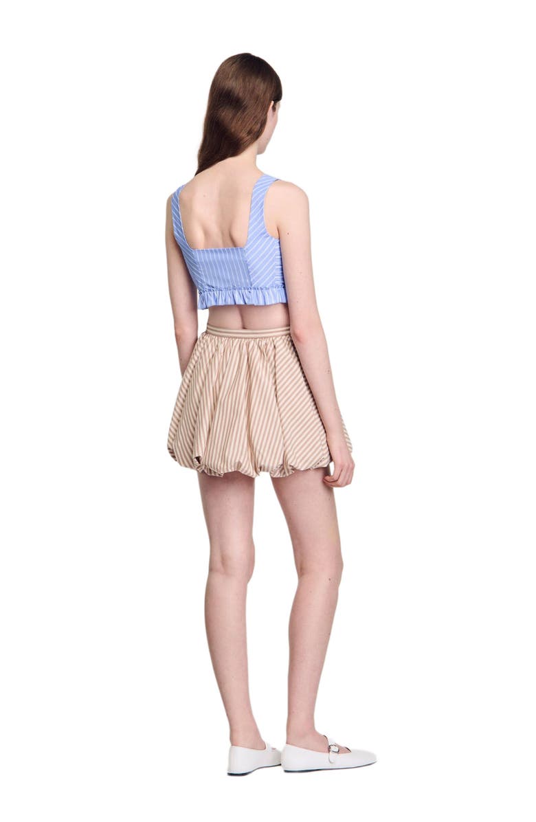 SANDRO Striped crop top, Alternate, color, 