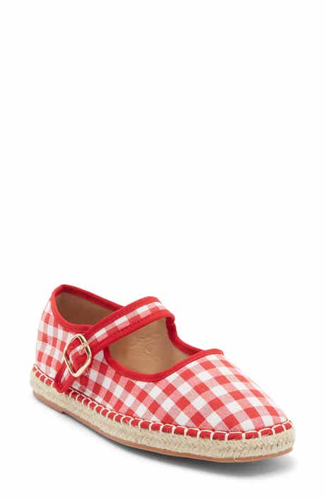 TOP MODA Fallon Gingham Mary Jane Flat