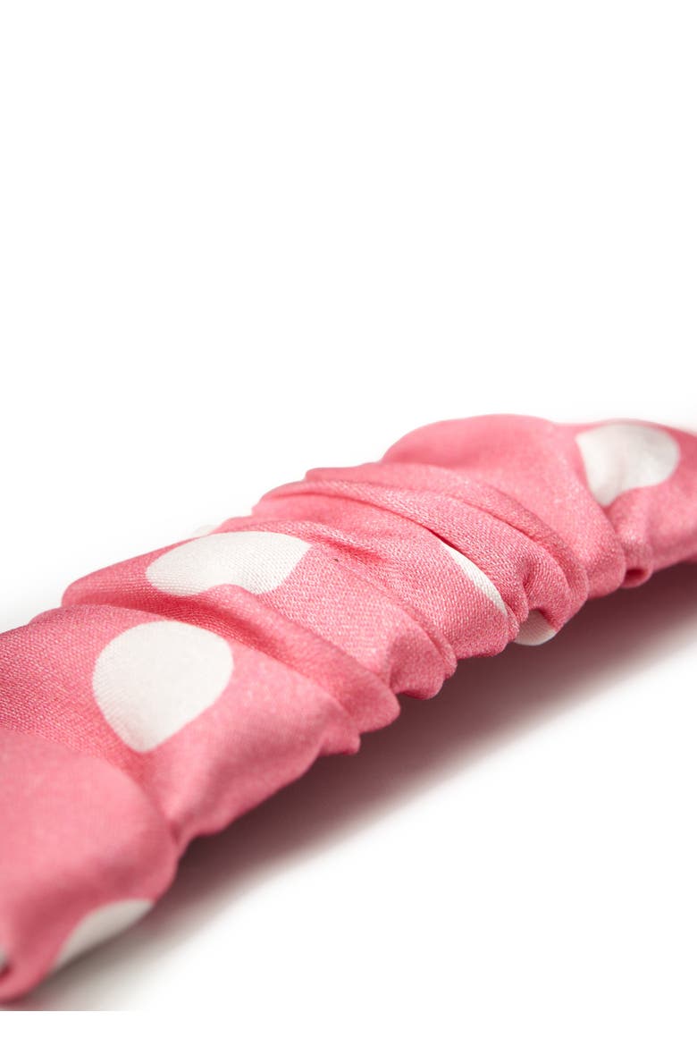 Polka Dot Silk Hair Barrette Clip, Alternate, color, Pink