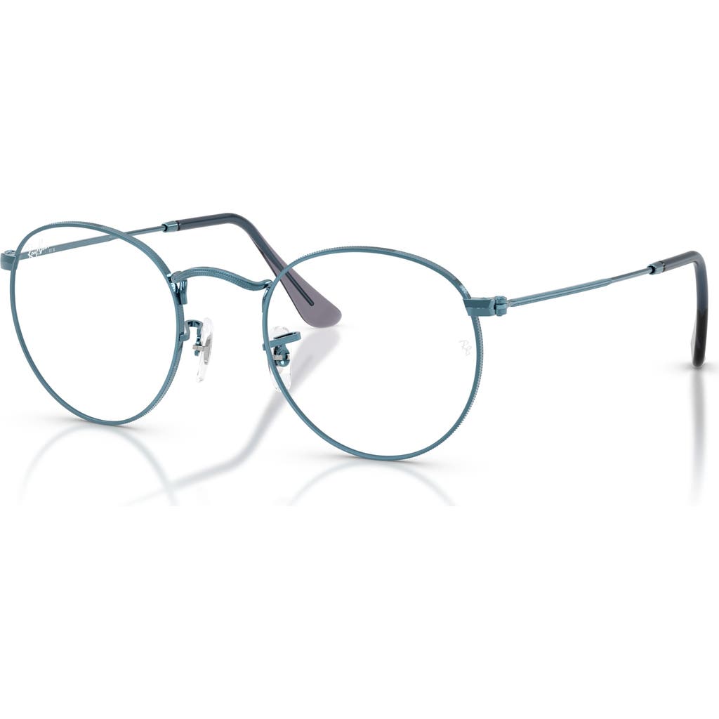 Ray Ban Ray-ban 50mm Round Optical Glasses In Blue