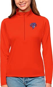 ANTIGUA Women's Antigua Orange Halifax Thunderbirds Tribute Quarter-Zip Pullover Top