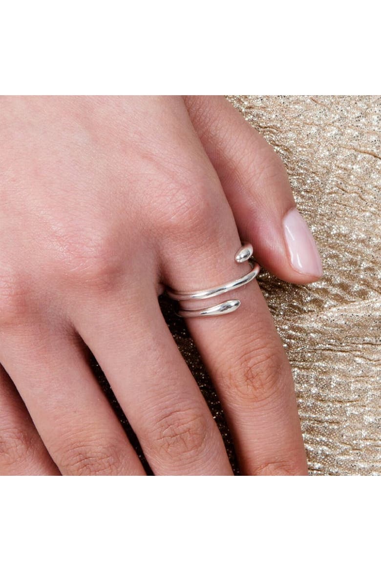 Coil Drop Ring, Alternate, color, Sterling Silver