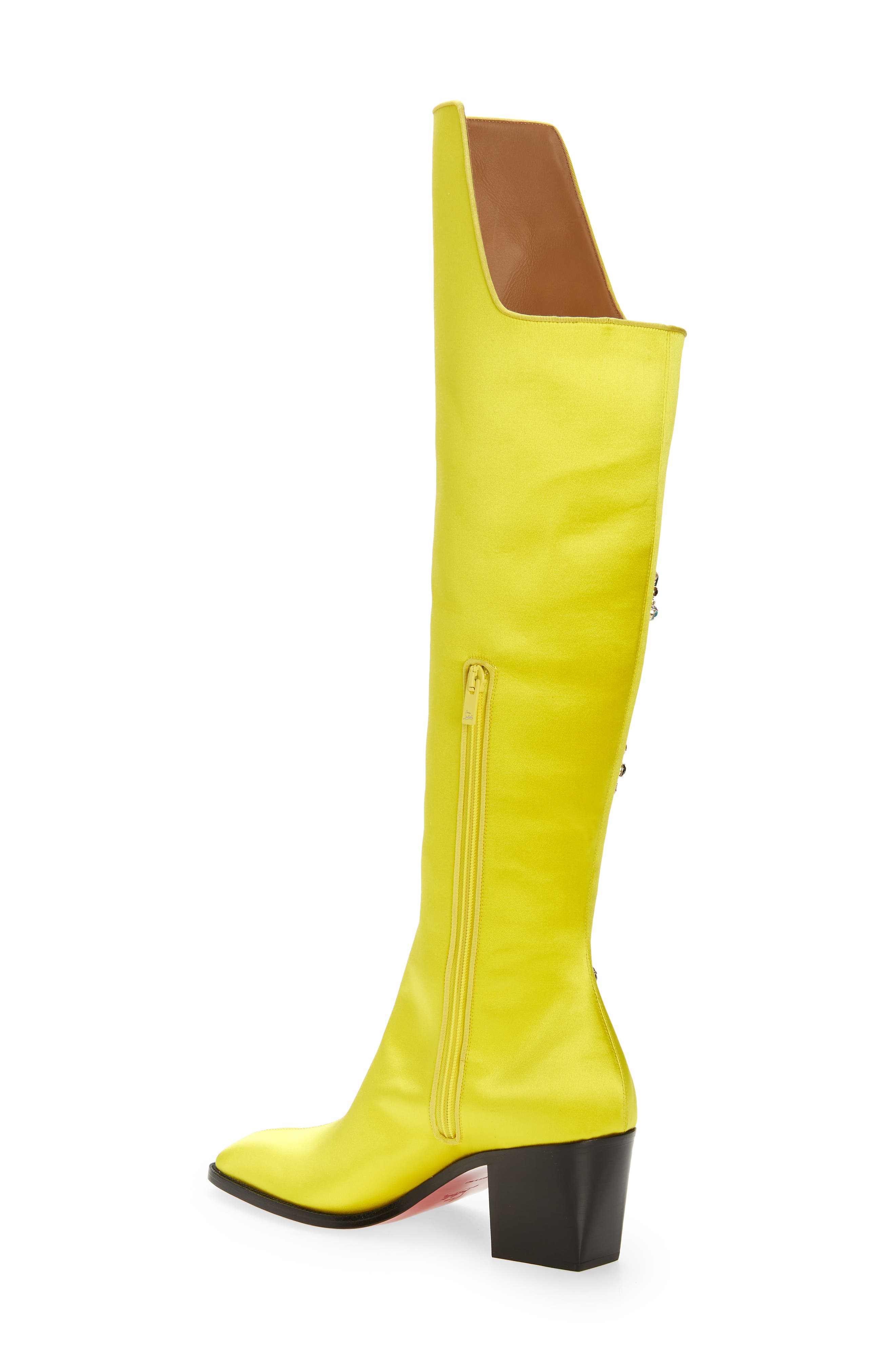 Morgan Fleur Crystal Embellished Boot, Alternate, color, YELLOW