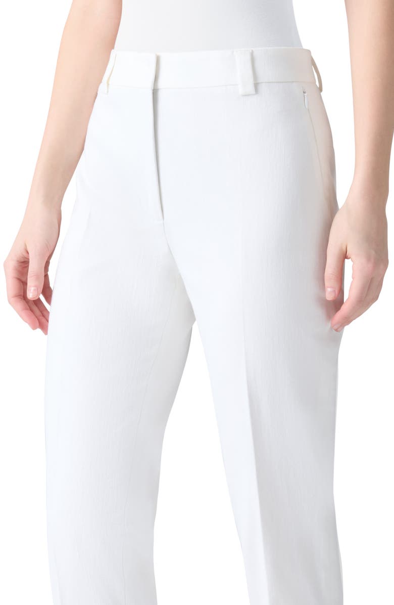 Akris Maxima Cuffed Denim Pants, Alternate, color, Ecru