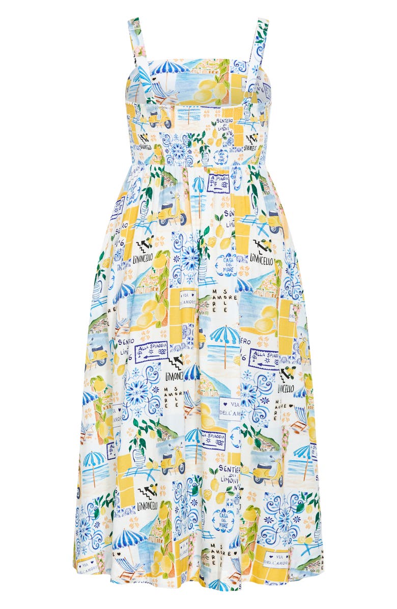 City Chic Collins Print Sleeveless Maxi Dress, Alternate, color, 