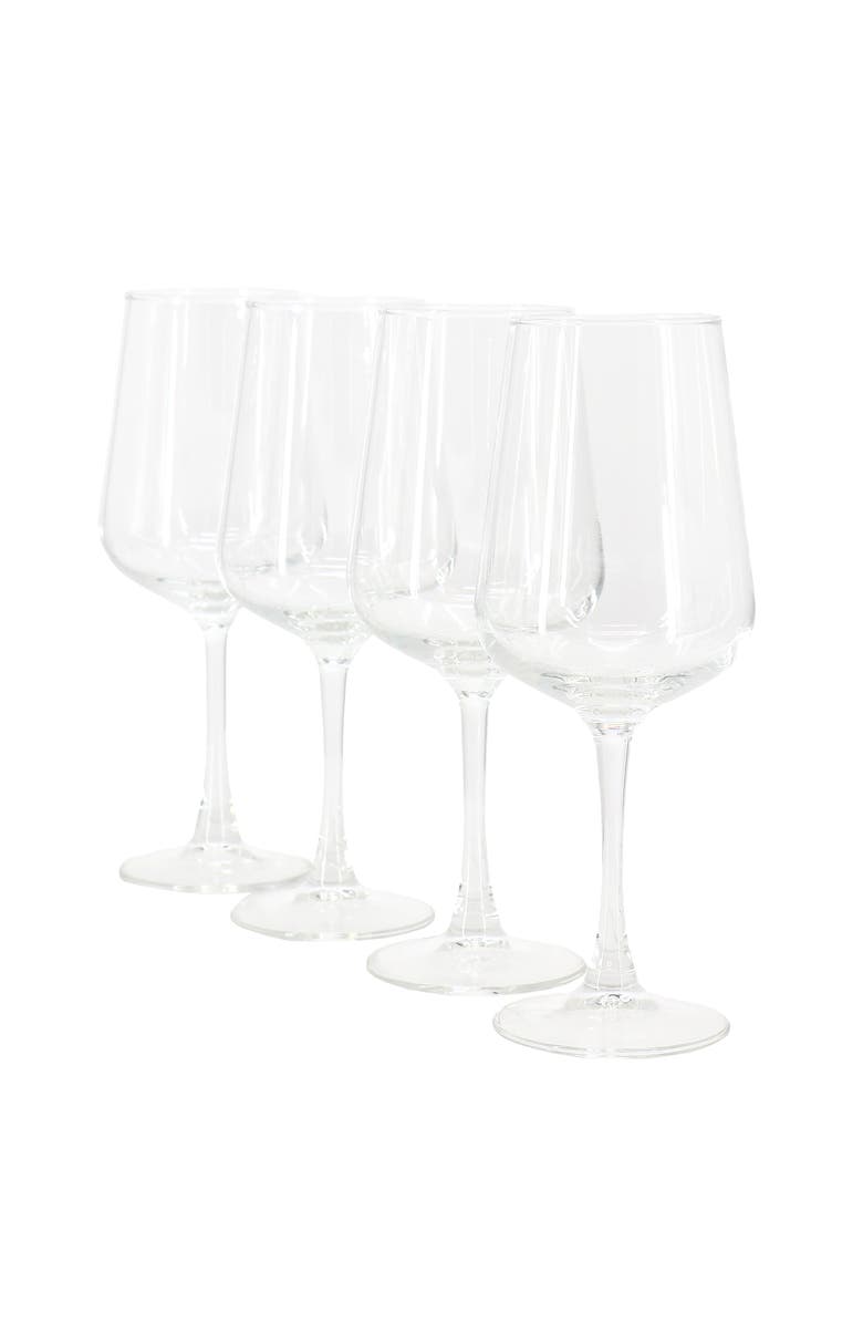 Gibson Home Belinni 4 Piece 15.4 Ounce Classic Wine Glass Set, Main, color, Clear