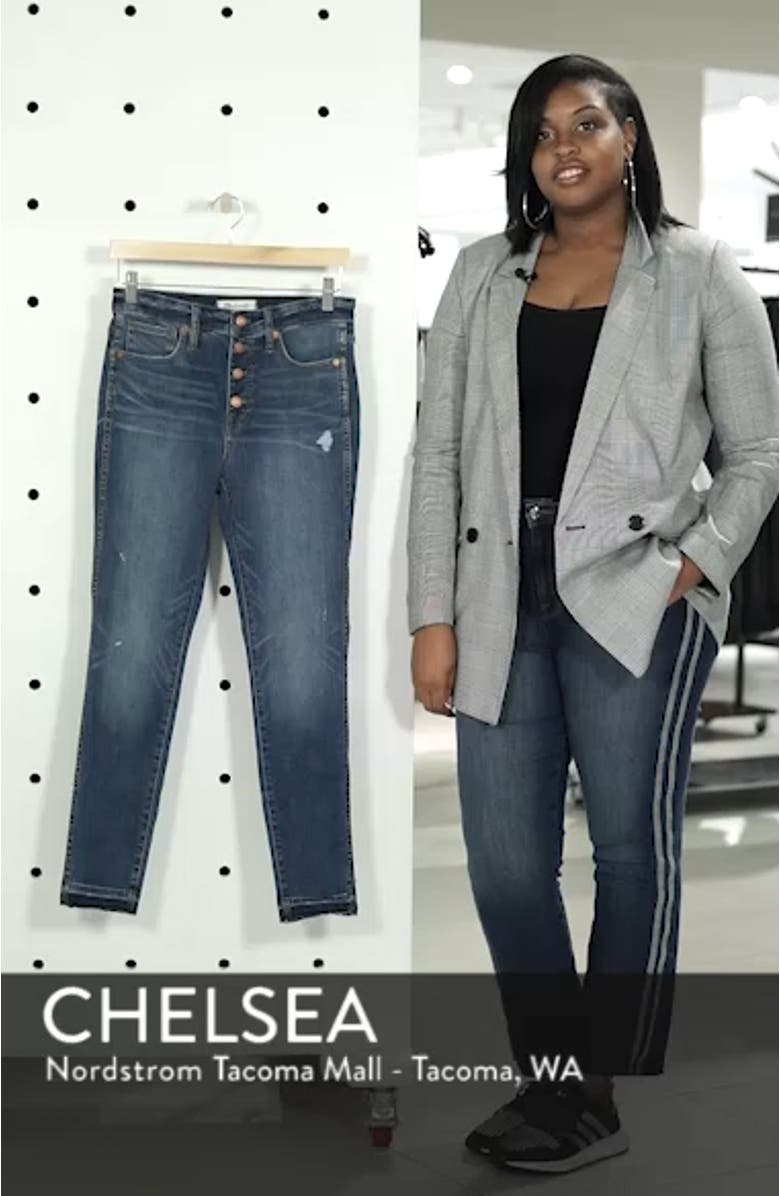 10-Inch High Waist Drop Hem Skinny Jeans, sales video thumbnail