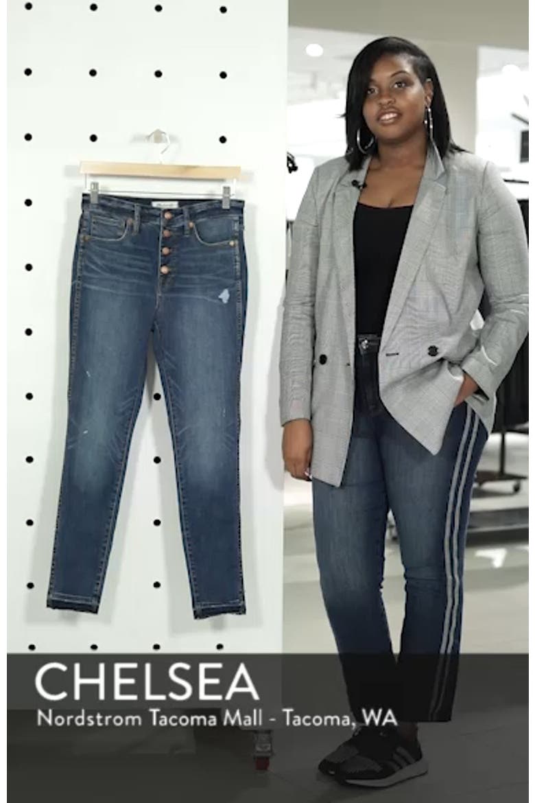 10-Inch High Waist Drop Hem Skinny Jeans video