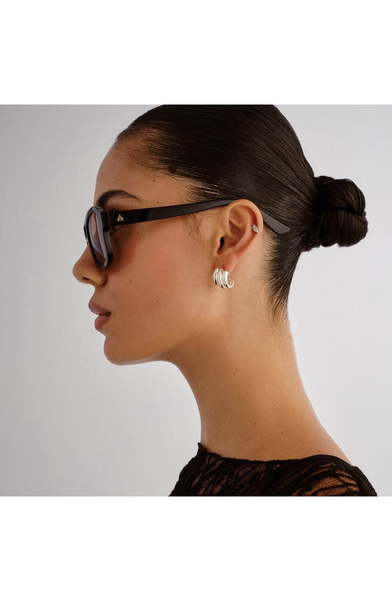 AIRE Aquarius Gradient Aviator Sunglasses, Alternate, color, Black / Tan Tint