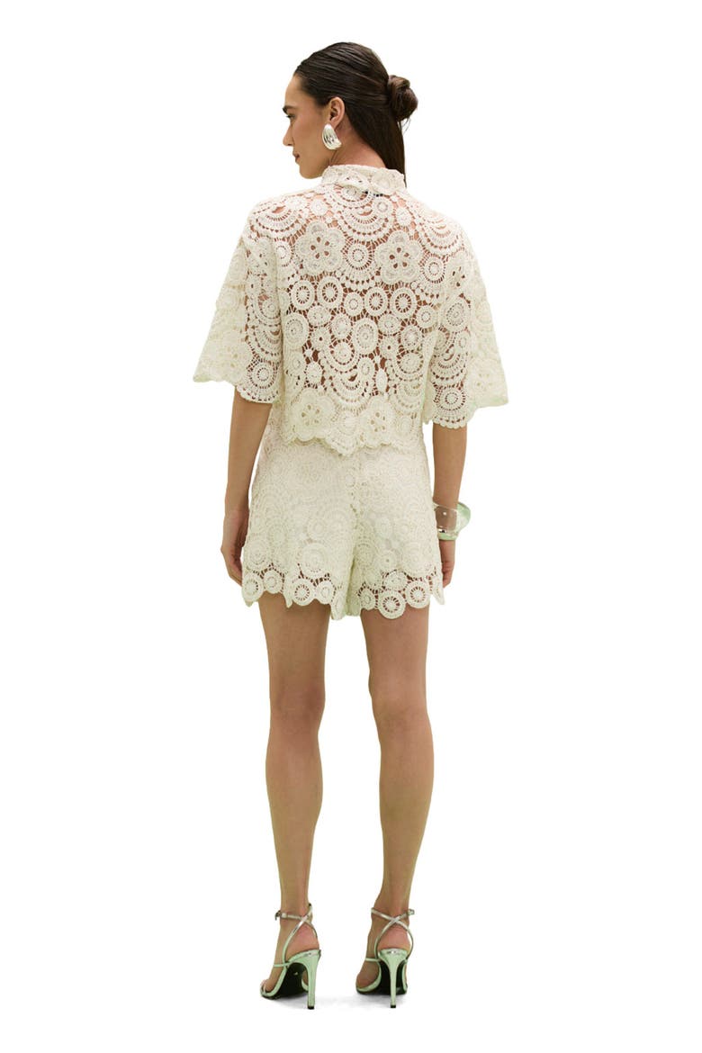 Gal Embroidery Short, Alternate, color, OFF WHITE