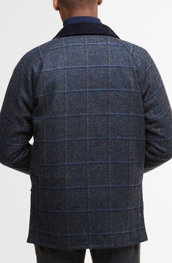 Barbour Bedale Check Corduroy Collar Wool Jacket | Nordstrom