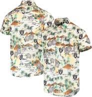 FOCO Men's FOCO Cream Las Vegas Raiders Paradise Floral Button-Up Shirt