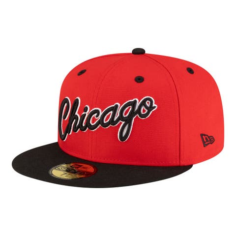 Men's New Era  Red/Black Chicago Bulls 80s Throwback 59FIFTY Fitted Hat