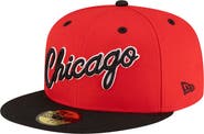 New Era Men's New Era Red/Black Chicago Bulls 80s Throwback 59FIFTY Fitted Hat
