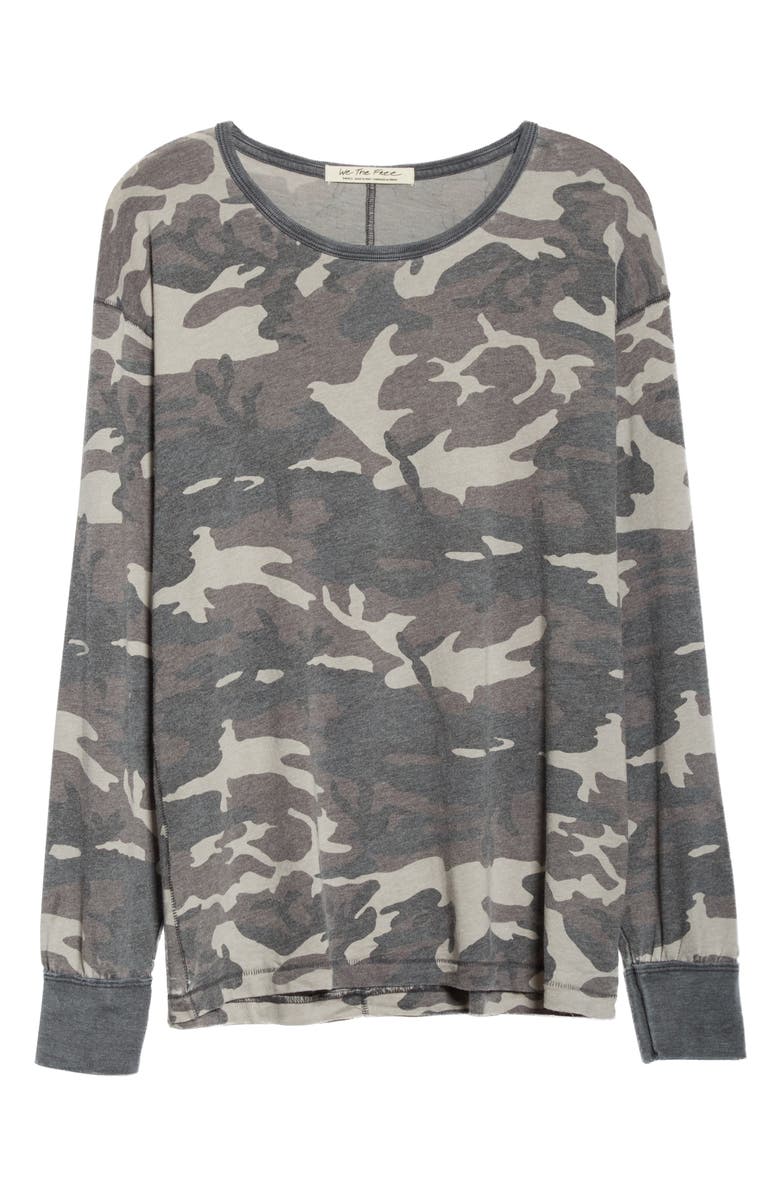 Free People Arielle Print Long Sleeve Tee, Alternate, color, 