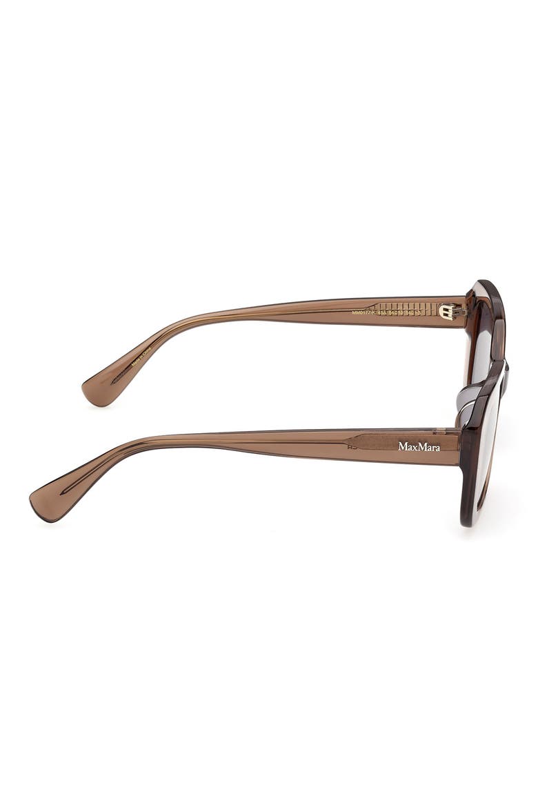 54mm Rectangular Sunglasses, Alternate, color, SHINY LIGHT BROWN / SMOKE