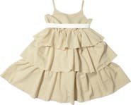 JOE-ELLA Kids' Polka Dot Tiered Party Dress