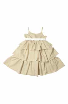 Kids' Polka Dot Tiered Party Dress