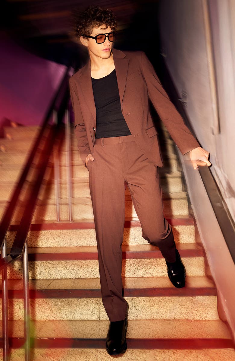 Open Edit Slim Fit Solid Stretch Suit Jacket, Alternate, color, Black Caviar