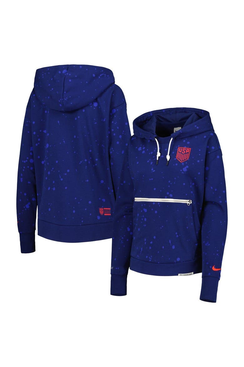 Women's  Nike Navy USMNT Standard Issue Pullover Hoodie, Main, color, Navy