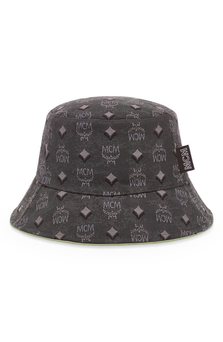 MCM Jacquard Bucket Hat, Alternate, color,