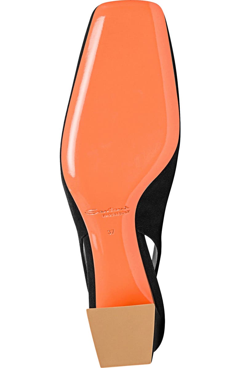 Santoni Women's Lemon Suede Sling Back, Alternate, color,