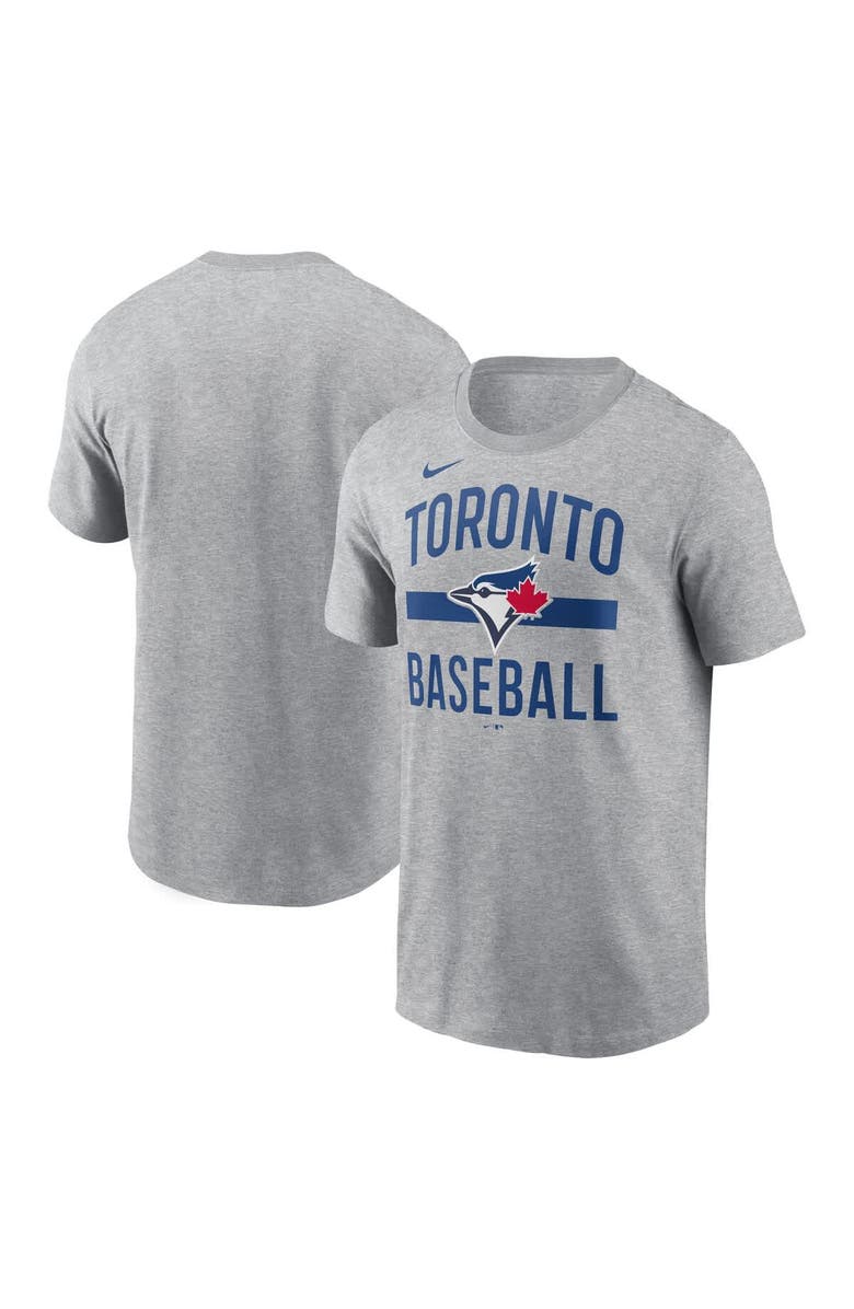 Nike Men's Nike  Heather Charcoal Toronto Blue Jays Arched T-Shirt, Main, color, Heather Charcoal