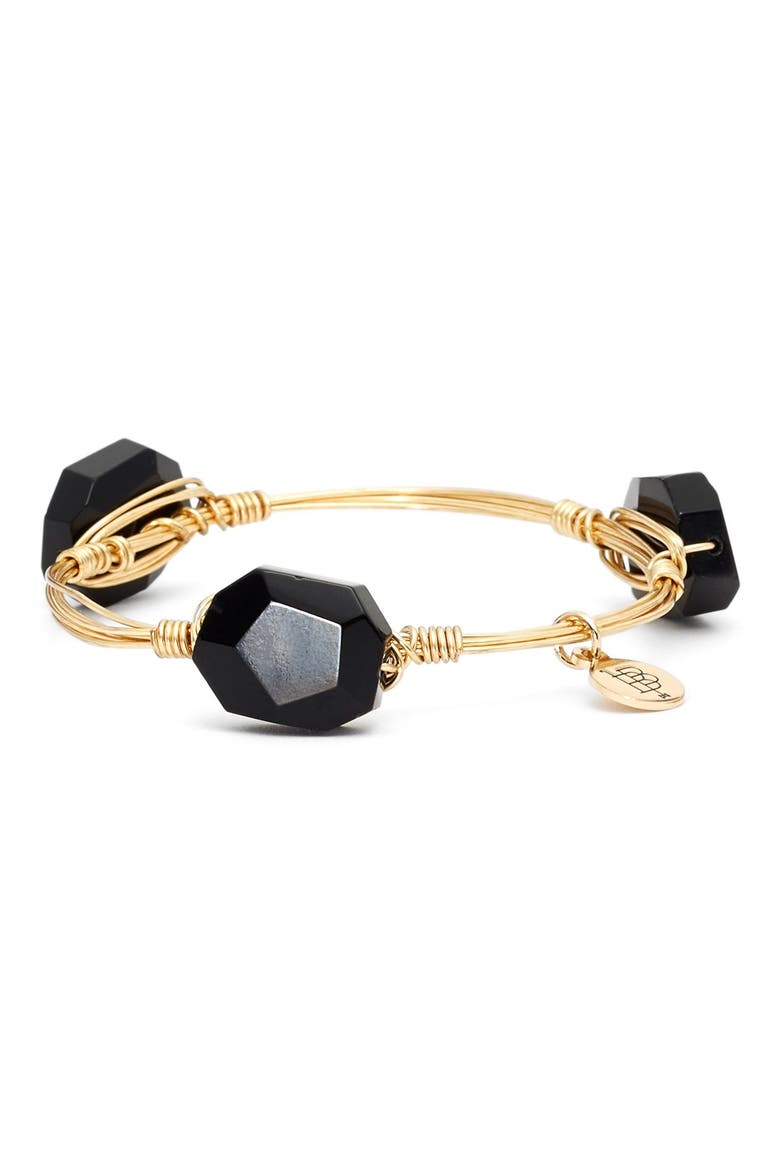 'Tiger's Eye Agate & Jet Acrylic Crystal' Stone Bracelets, Alternate, color, TIGERS EYE/ JET