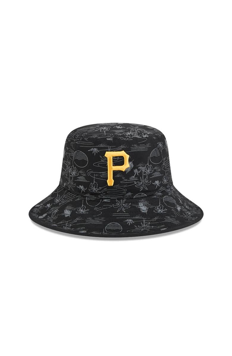 New Era Youth New Era Black Pittsburgh Pirates 2025 Spring Training All Over Print Bucket Hat, Alternate, color,