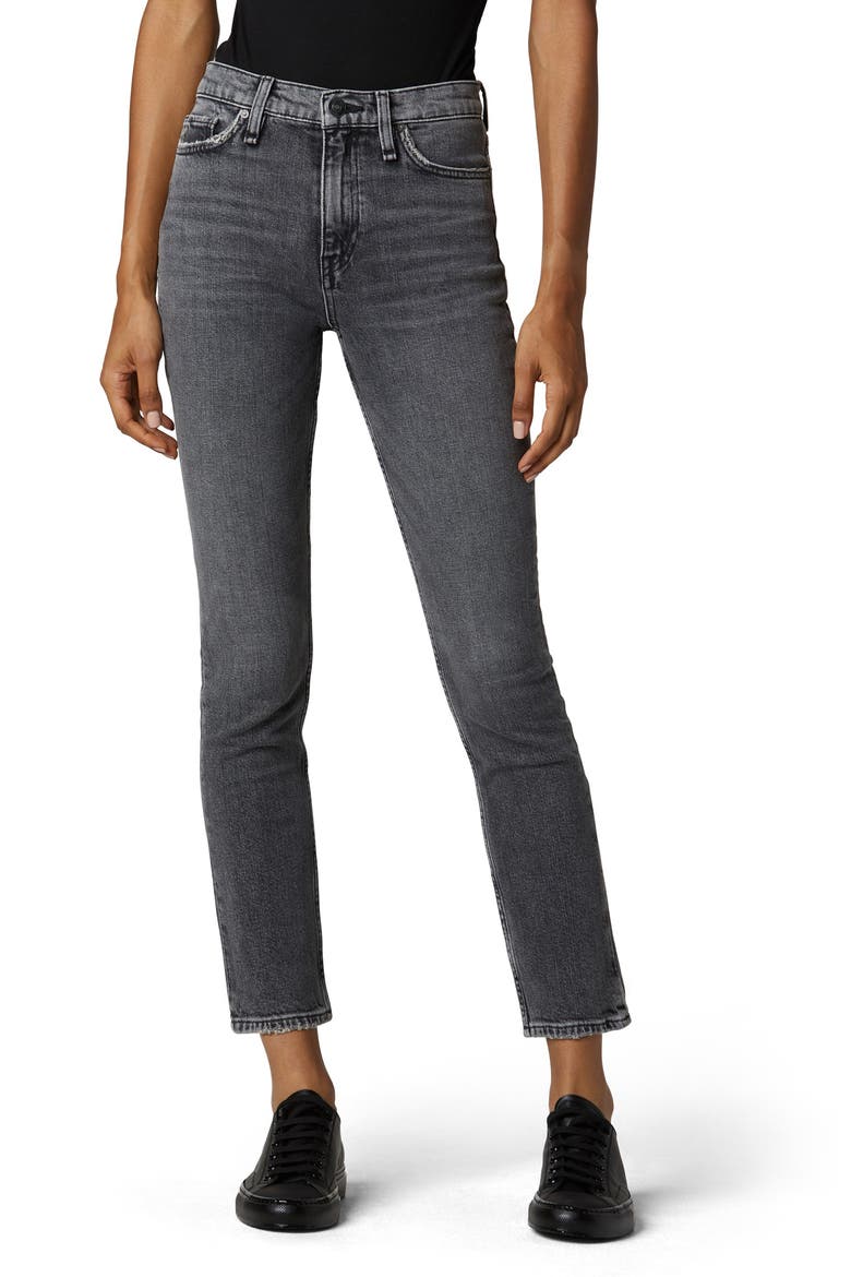 Jeans Holly High Waist Ankle Straight Leg Jeans, Main, color, MERCENARY