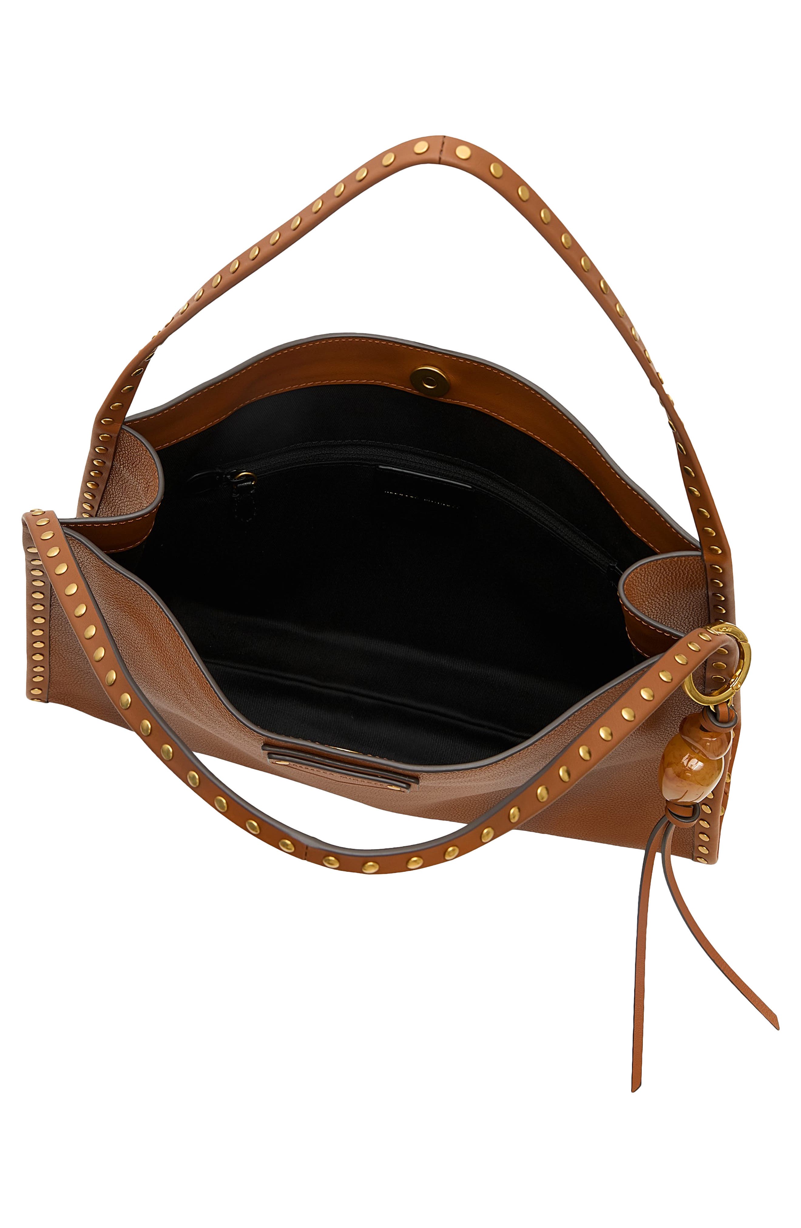 Dylan Leather Shoulder Bag, Alternate, color, COCOA