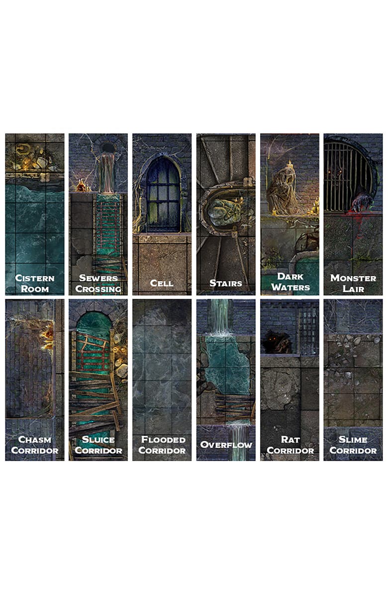 Gale Force Nine Dungeons & Sewers Modular Roleplaying Terrain Set, Alternate, color, 