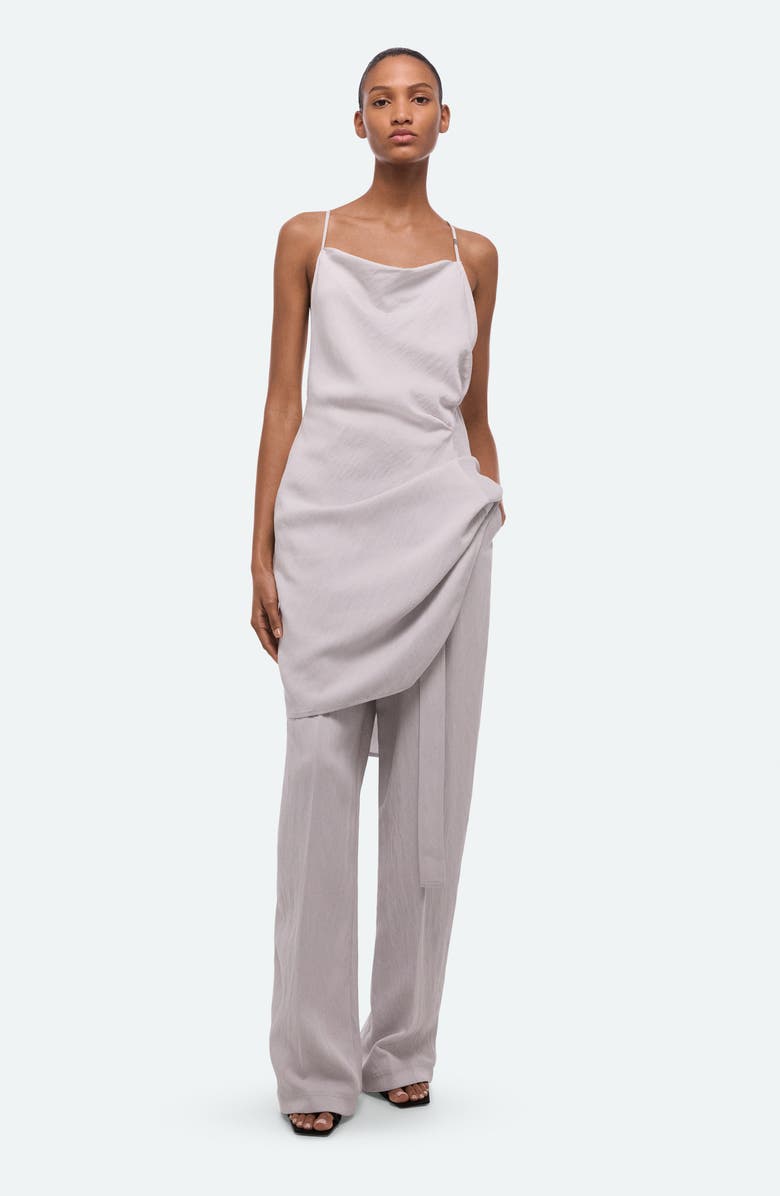 Helmut Lang Scarf Hem Knot Slipdress, Alternate, color, Ice