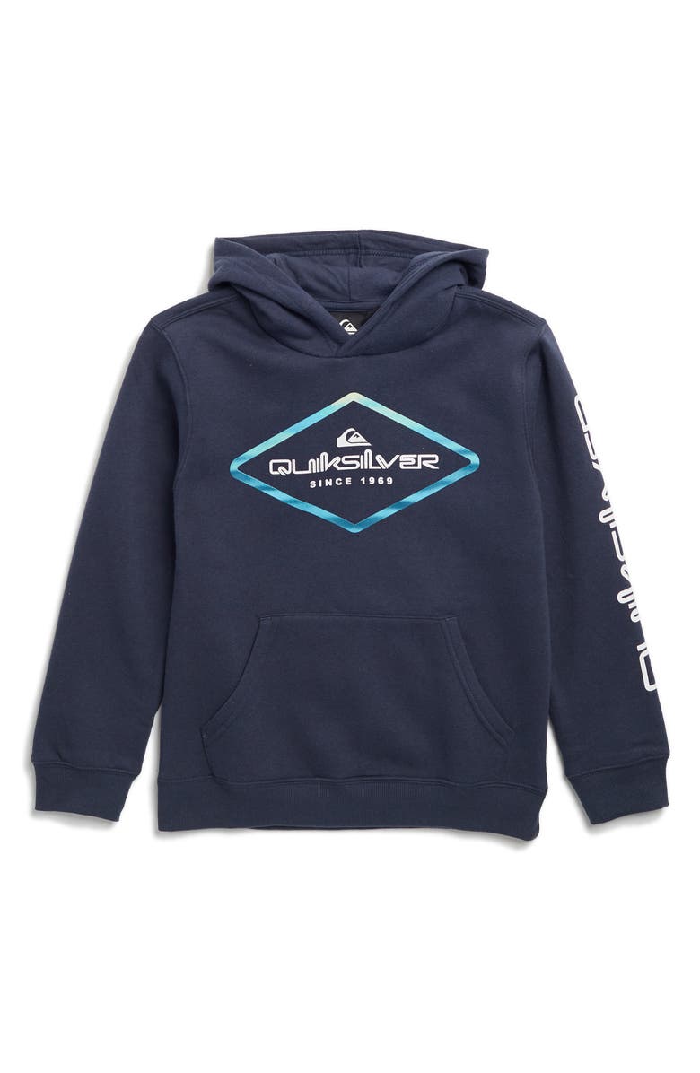 Quiksilver Kids' Diamond Logo Hoodie, Main, color, 