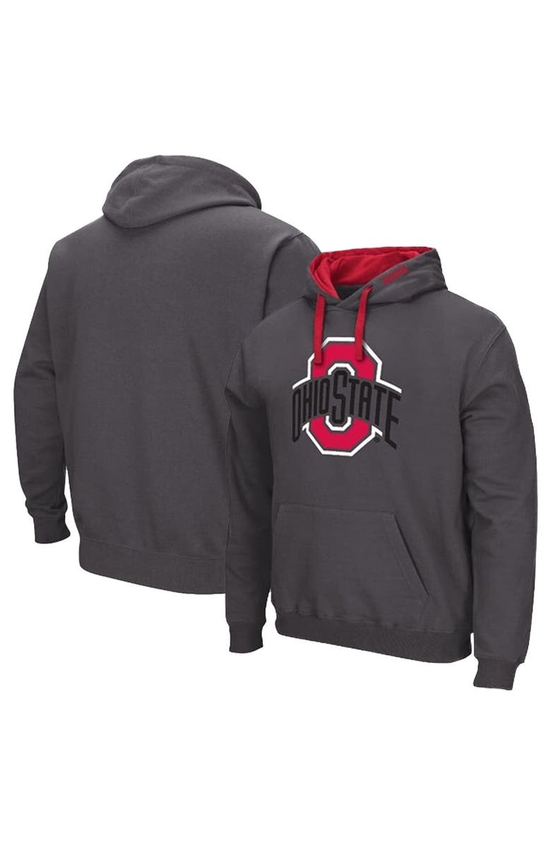 COLOSSEUM Men's Colosseum Charcoal Ohio State Buckeyes Big & Tall Arch & Logo 2.0 Pullover Hoodie, Main, color, Charcoal