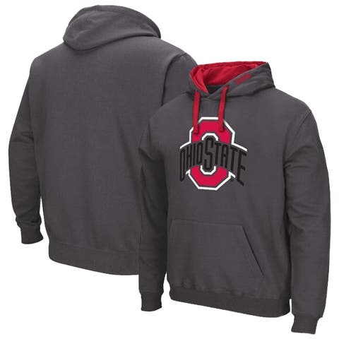 Men's Colosseum  Charcoal Ohio State Buckeyes Big & Tall Arch & Logo 2.0 Pullover Hoodie