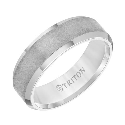 7MM Tantalum Ring with Vertical Satin Finish and Bevel Edge