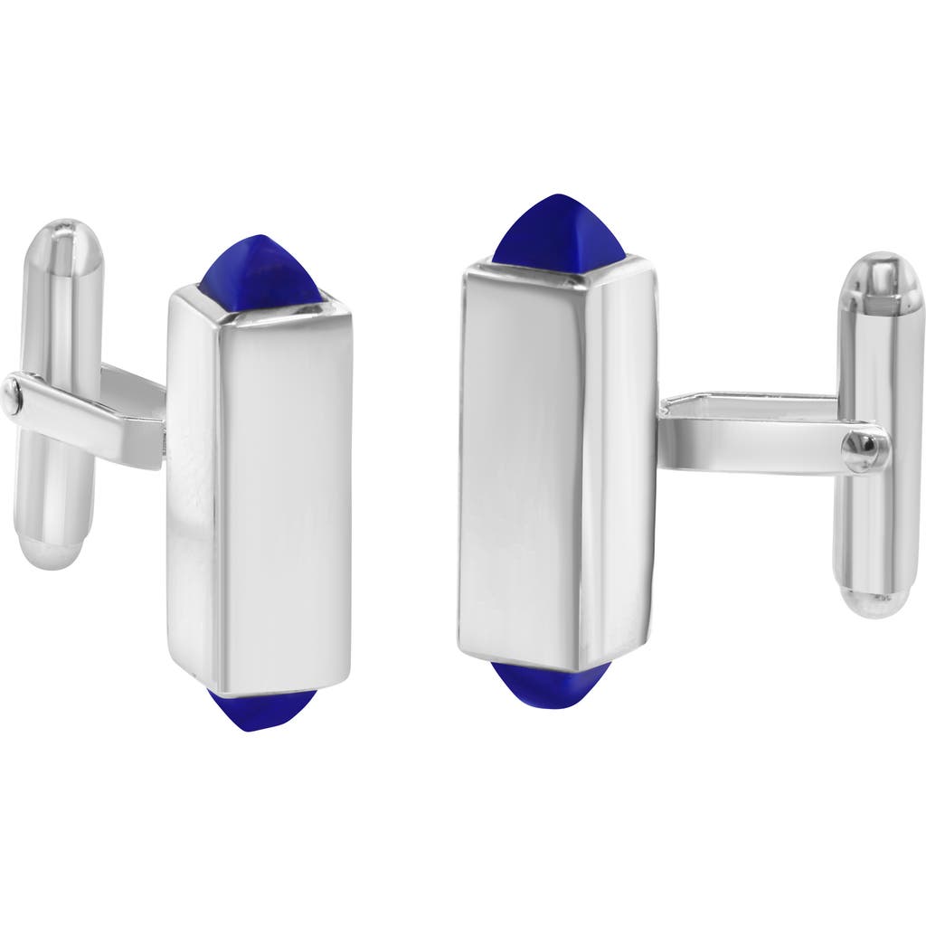 Effy Sterling Silver Lapiz Cufflinks In Blue