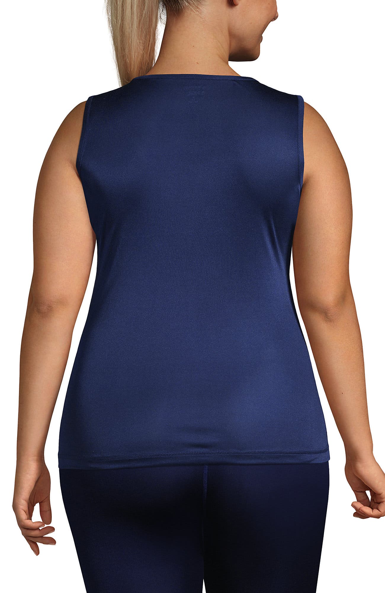Petite Silk Interlock Thermal Long Underwear Base Layer Tank Top - image 4