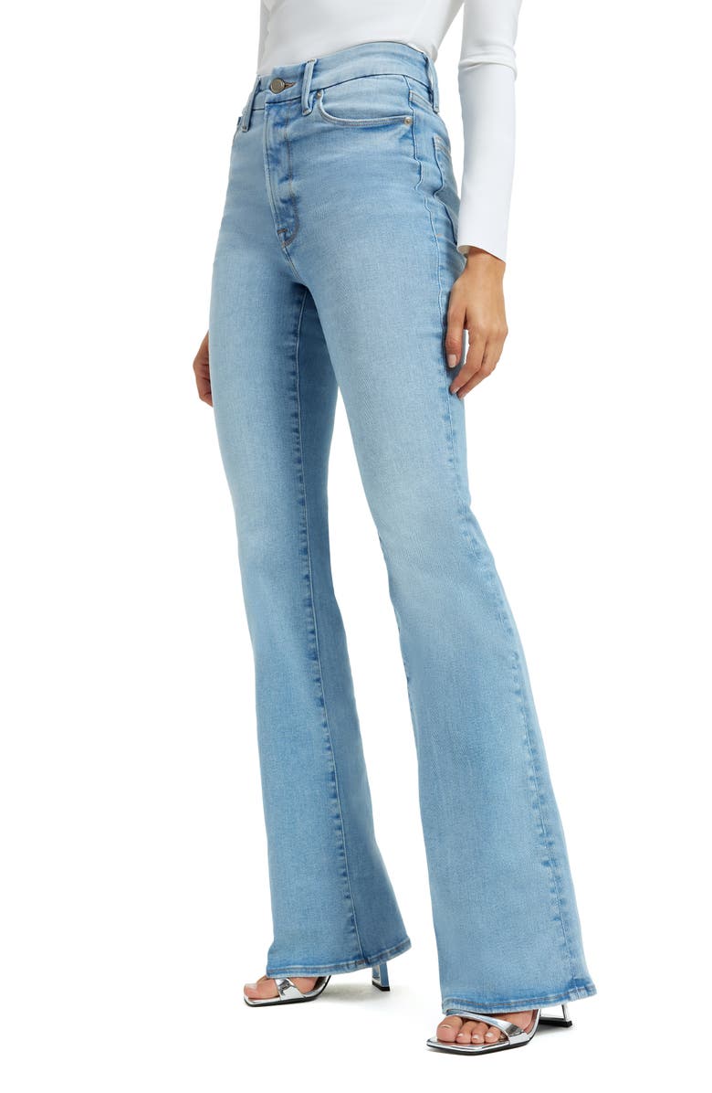 Good American Always Fits Good Classic High Waist Bootcut Jeans, Alternate, color, Indigo448